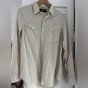 Ralph Lauren RRL Western striped shirt with snap buttons sz M